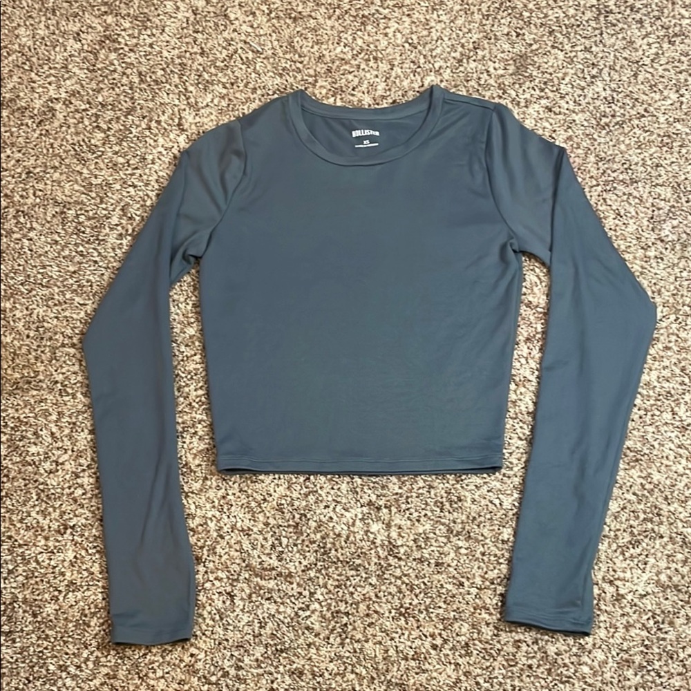 Hollister Long Sleeve Top in slate Blue/grey